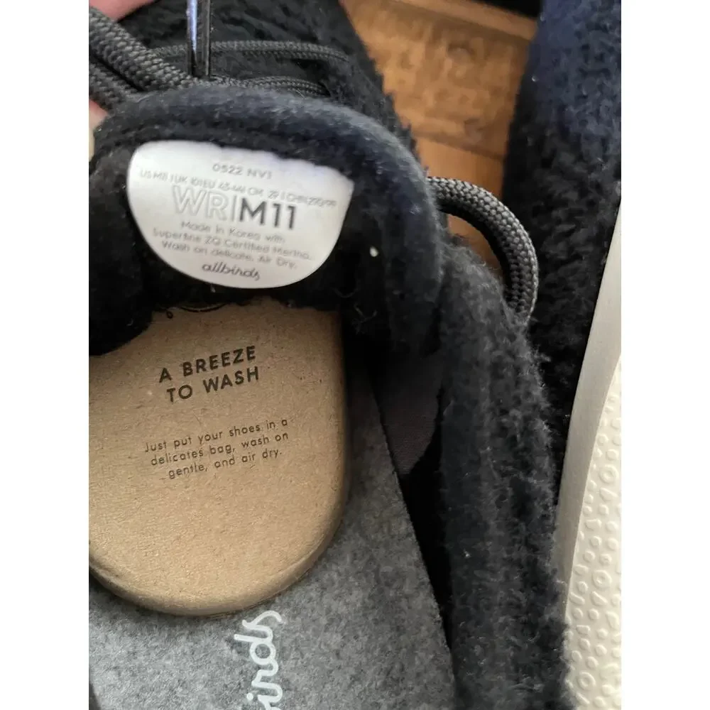 NEW Allbirds Wool Runner Fluff Natural Black Men's Sz 11 - Picture 8 of 9